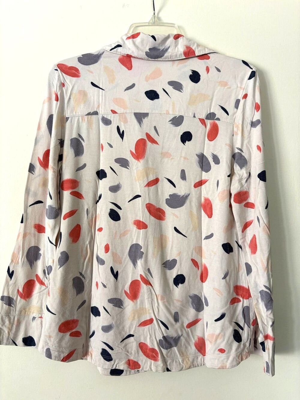 Soma Cool Nights Pajama Set S Abstract Brushstroke Rayon Lounge Pants Pocket PJs - Picture 2 of 10